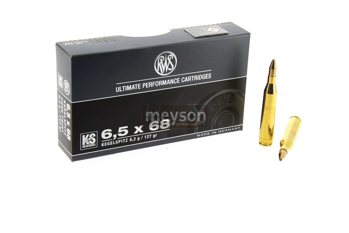 Munitions RWS Calibre 6 5x68 Ks 8 2g