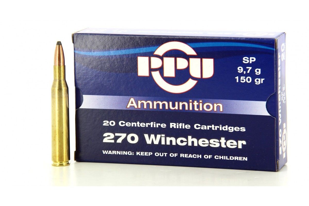 Munitions PPU Calibre 270 Winchester SP 150 Grains Avis Car