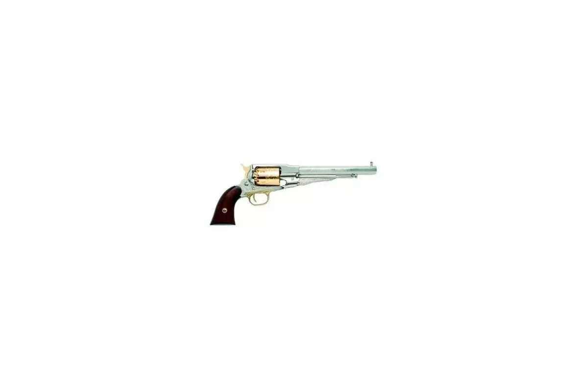 Pietta Replique Cal. 44 1858 Remington Laiton Nickele-Grave-Dore 