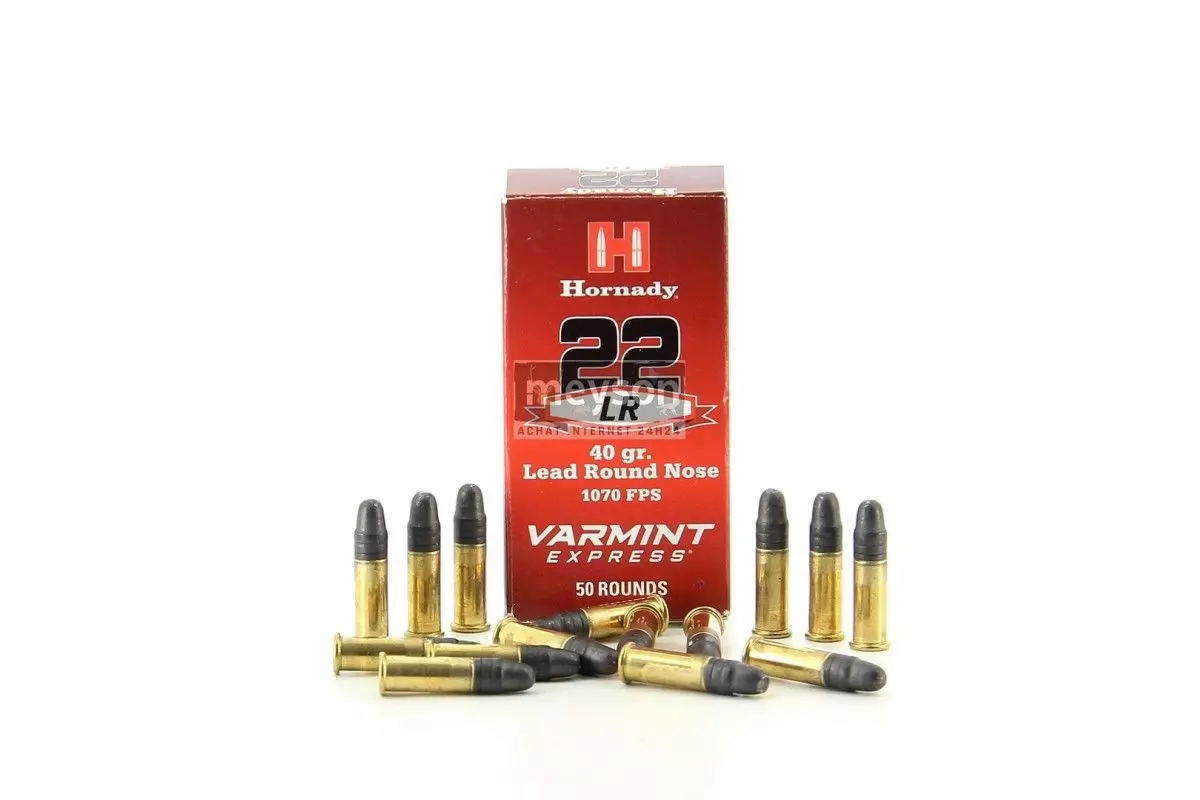 Munitions 22LR 40 gr LRN Varmint Express x 50 Hornady 