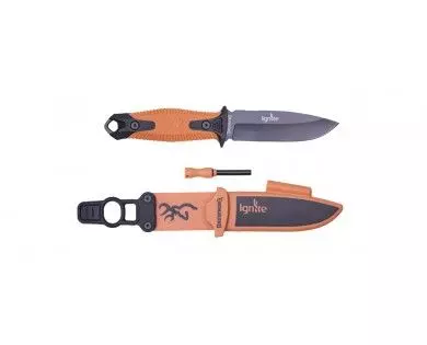 Couteau Browning fixe Ignite fixe noir & orange 