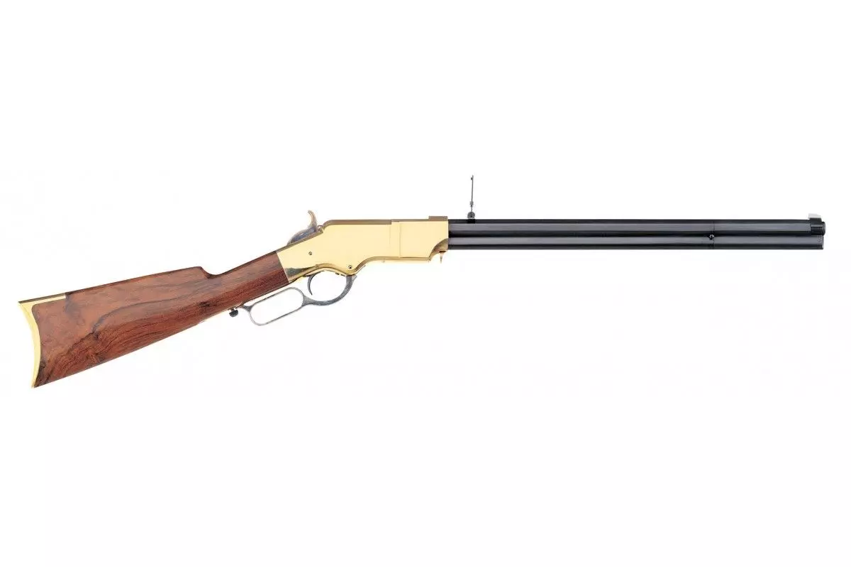 Carabine Uberti 1860 HENRY TRAPPER 18 1/2"""" .44/40 BLEU 