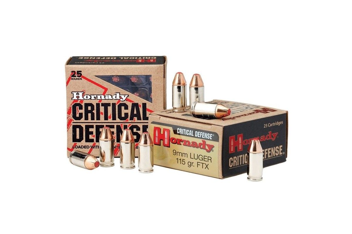 MUNITIONS HORNADY CRITICAL DEFENSE FTX CALIBRE 9MM LUGER 115