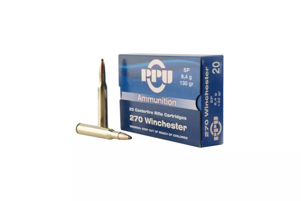 Munitions PPU calibre 270 Winchester SP 130 grains avis, car...