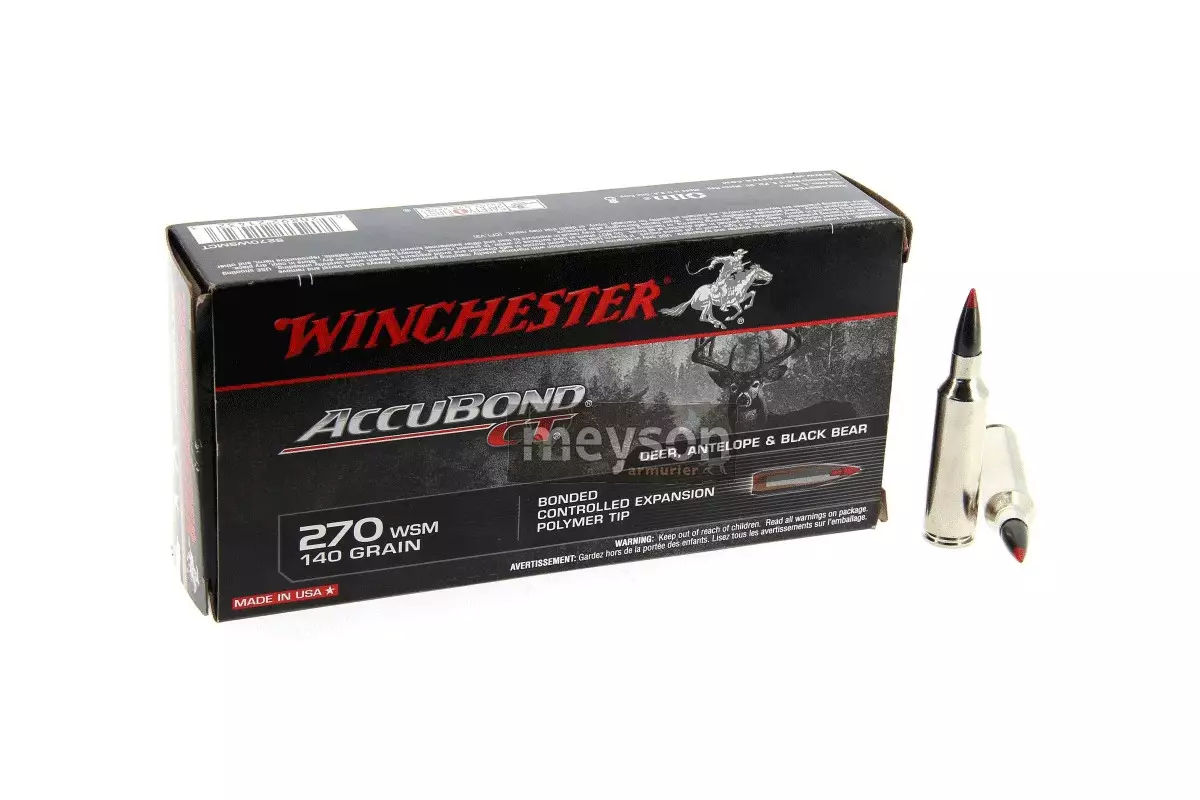 Munitions Winchester 270 WSM Accubond Ct 140