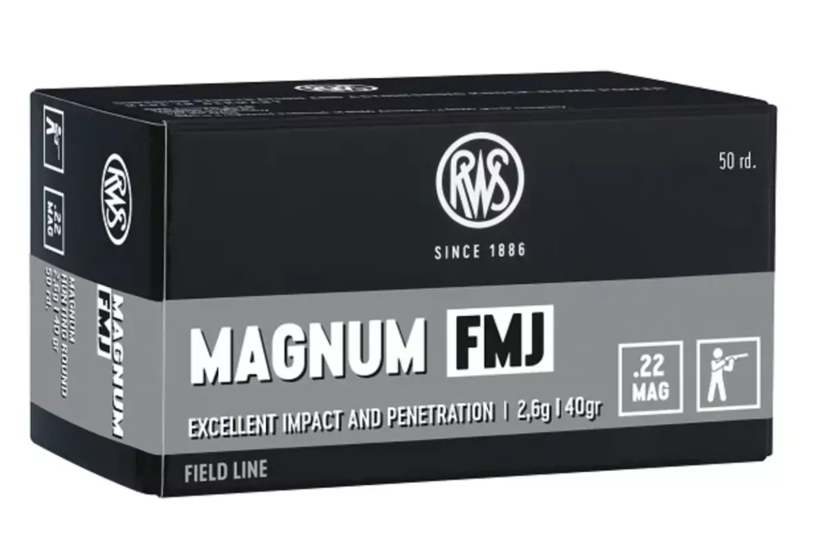 Munitions RWS 22 MAG Magnum FMJ 40 gr FIELD LINE avis, carac...