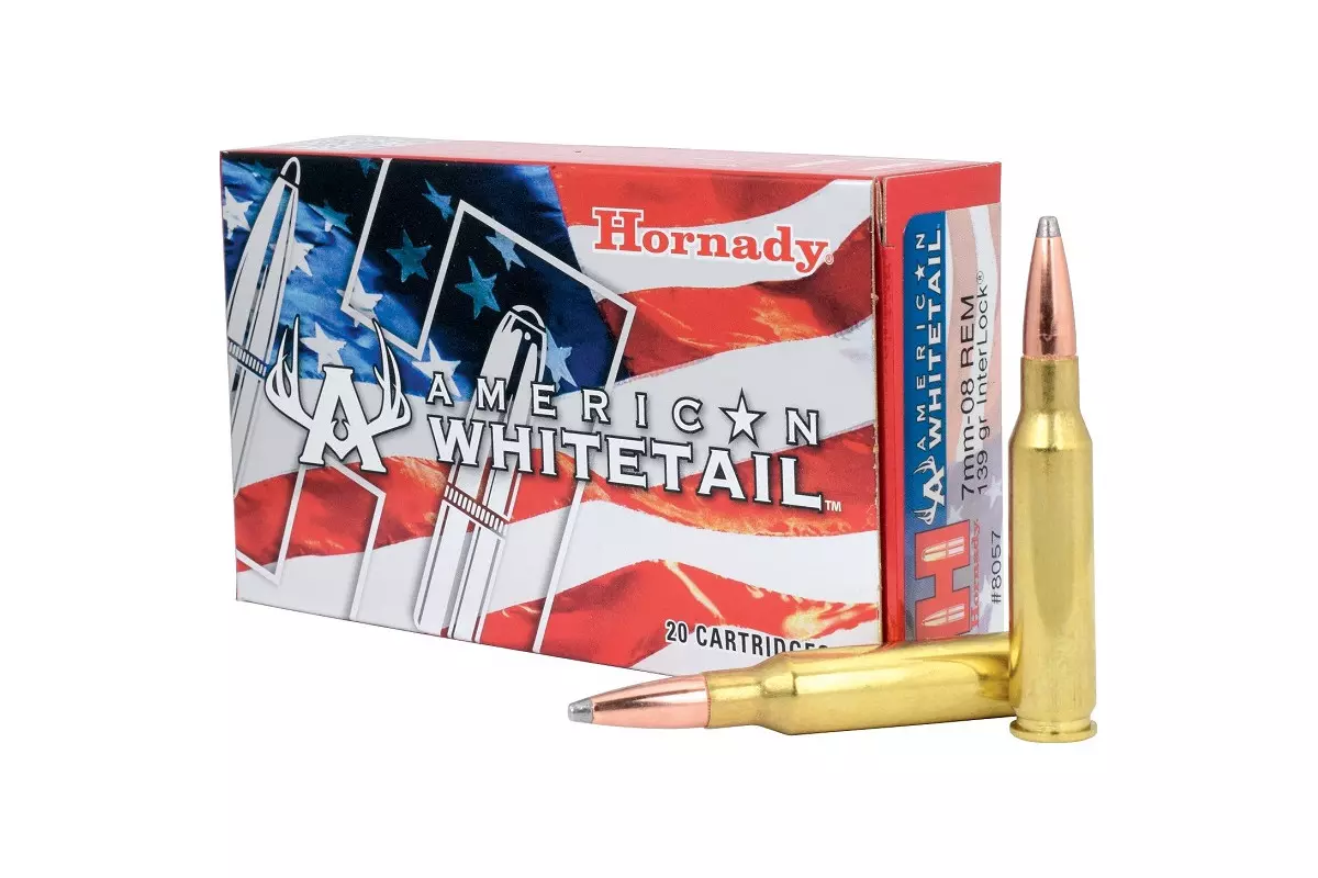 Munitions Hornady American Whitetail Interlock SP calibre 7m...