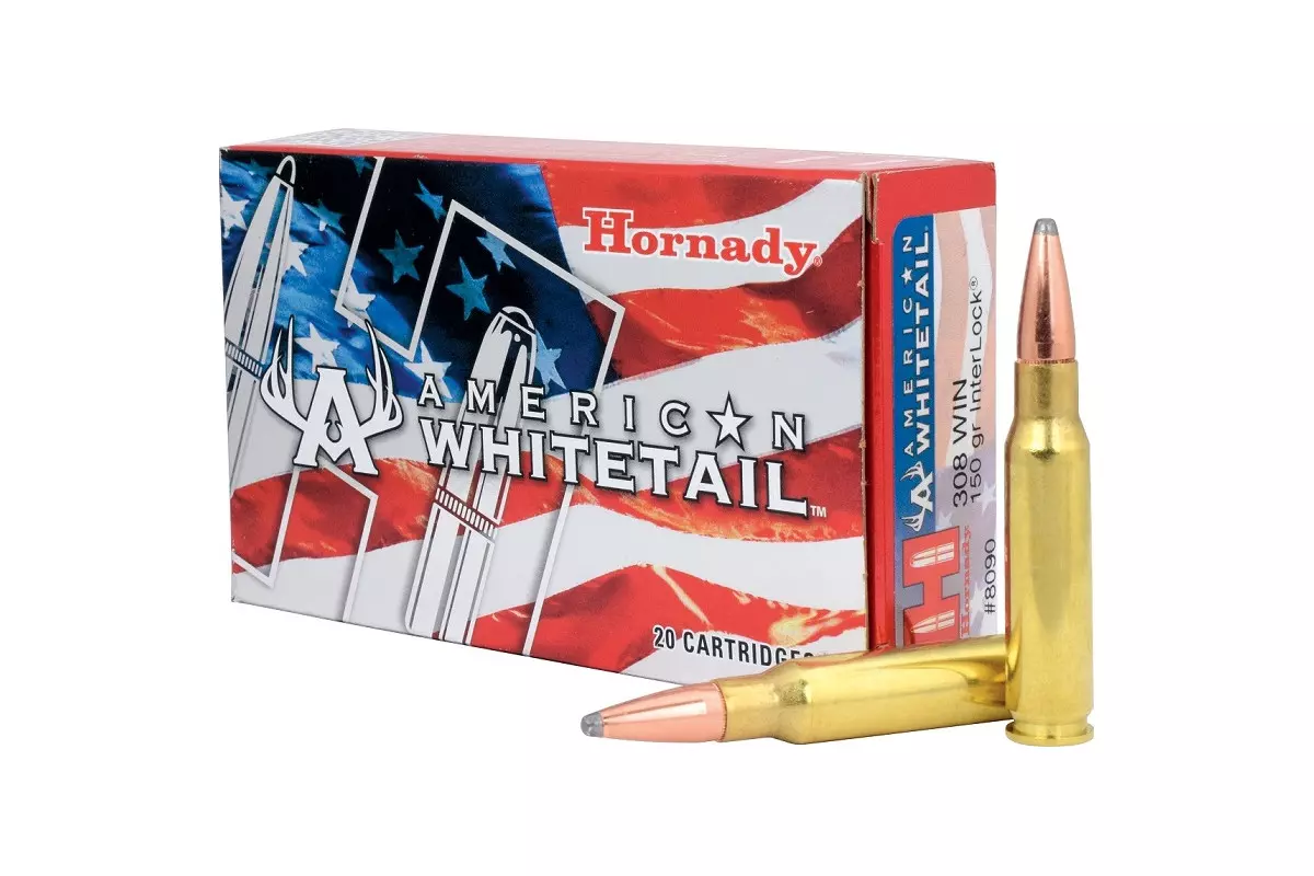 Munitions Hornady American Whitetail Interlock SP calibre 30...