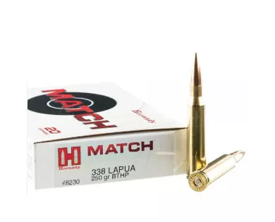 Munitions Hornady Match BTHP calibre 338 Lapua Mag - 250 gra...