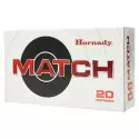 Munitions Hornady Match BTHP calibre 338 Lapua Mag - 250 gra...