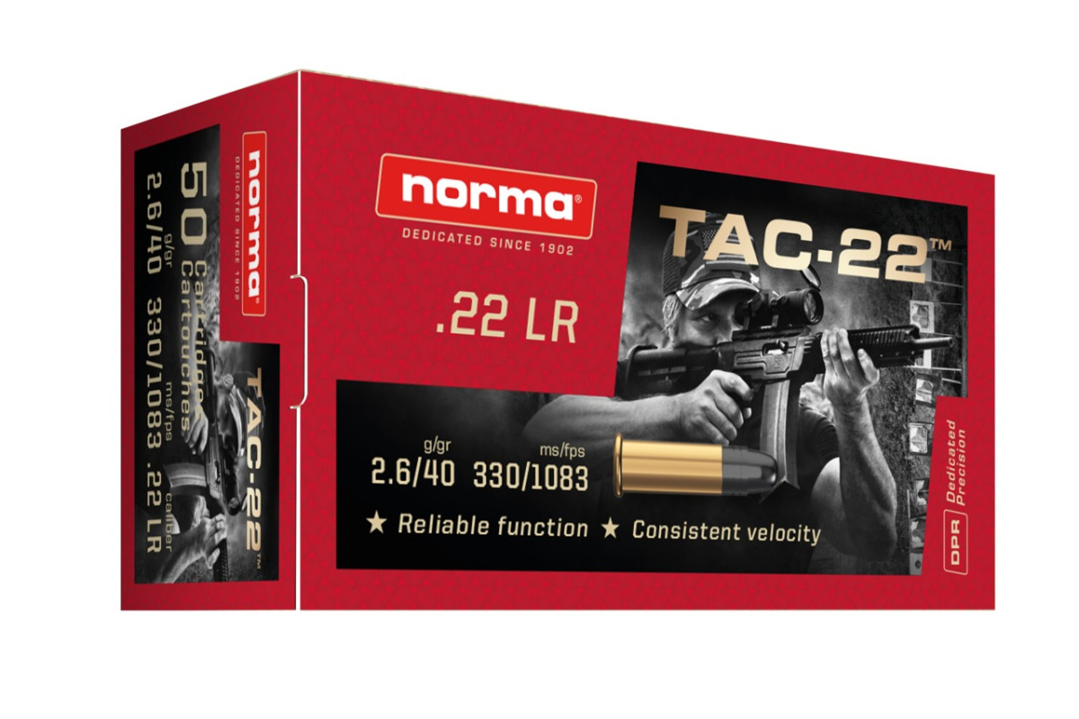 Munitions 22Lr NORMA TAC-22 Bte de 50 avis, caractéristiques, performances