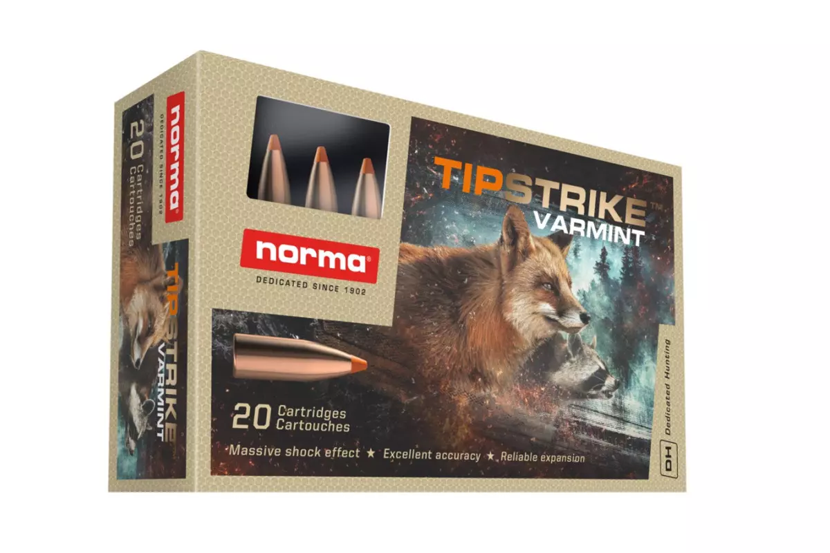 Munitions NORMA Tipstrike Varmint calibre 222 Rem - 55 grain...