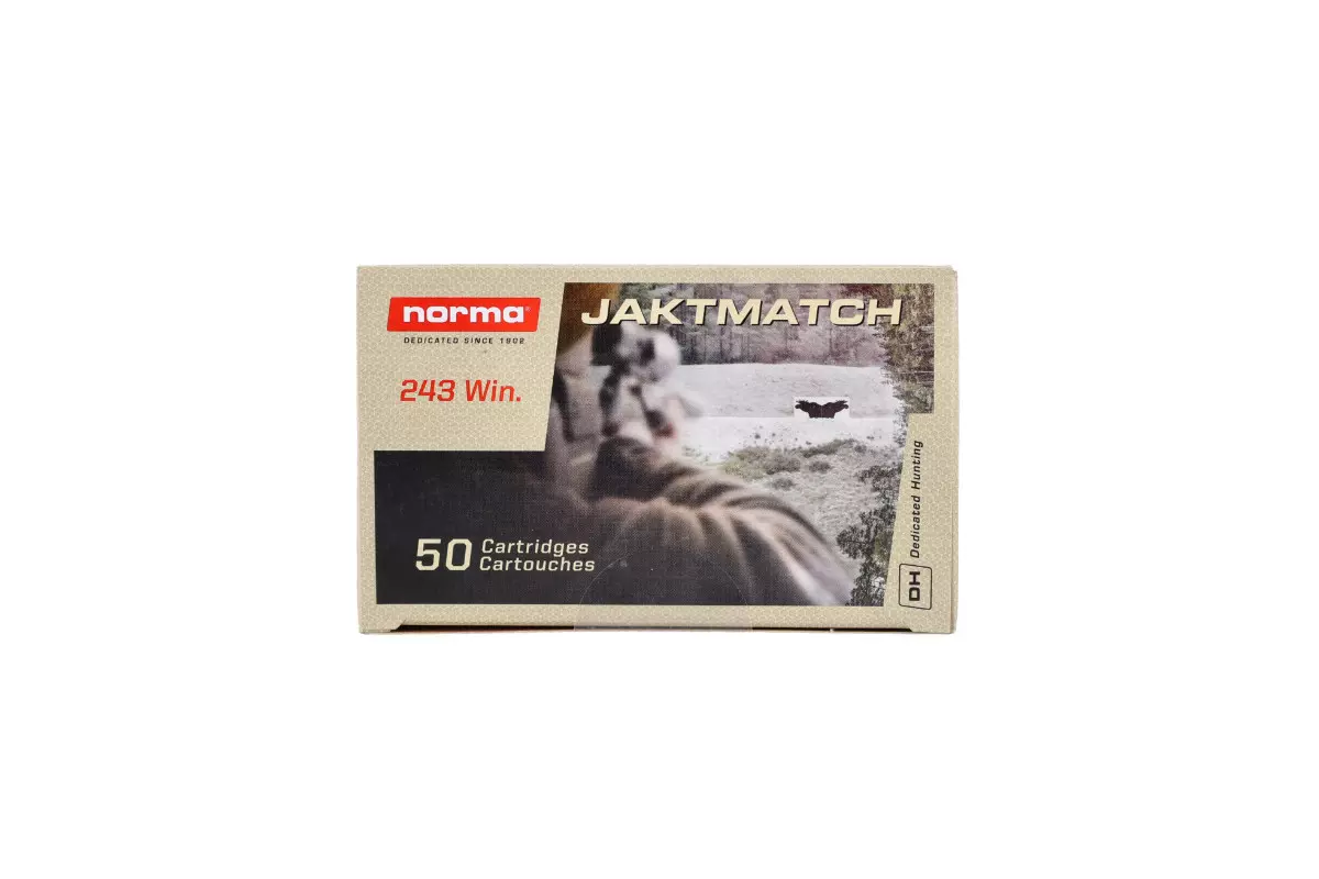 Munitions NORMA Jaktmatch calibre 243 Winchester - 95 grains...