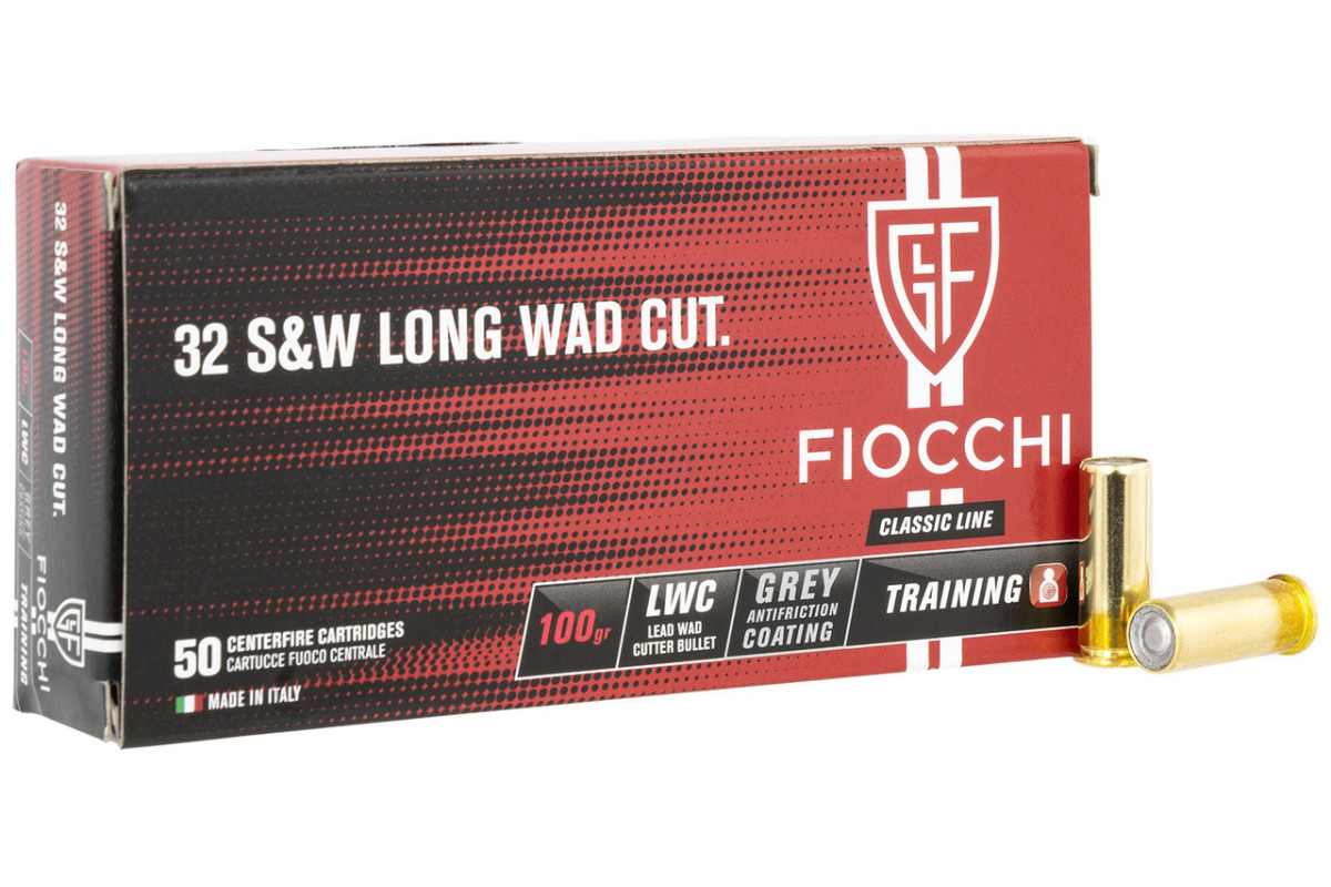 Boite de 50 cartouches FIOCCHI Calibre 32 Smith&Wesson Long LWC 100 Grains