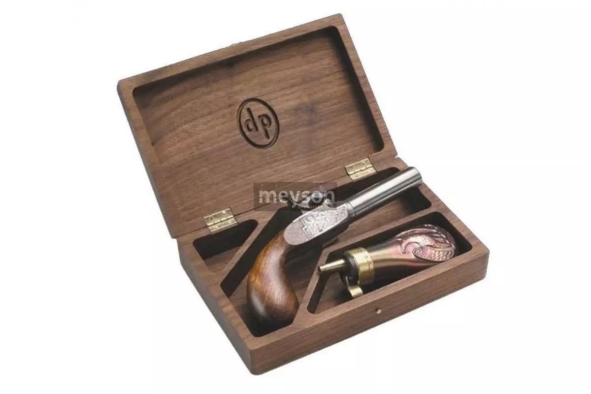 Pistolet en coffret Derringer Liegi luxe Calibre 44 Poudre Noire 