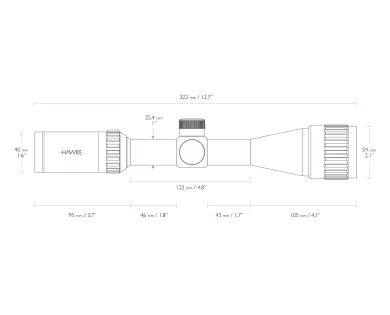 Lunette de tir Hawke VANTAGE 3-9X40AO mil dot 