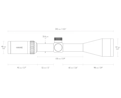 Lunette de tir Hawke VANTAGE 3-9X50 mil dot 