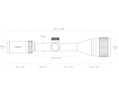 Lunette de tir Hawke VANTAGE 3-9X50AO mil dot 