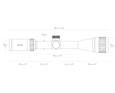 Lunette de tir Hawke VANTAGE 4-12x40AO duplex 